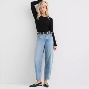 NWT Loft Rivete Mid Rise Barrel Jeans